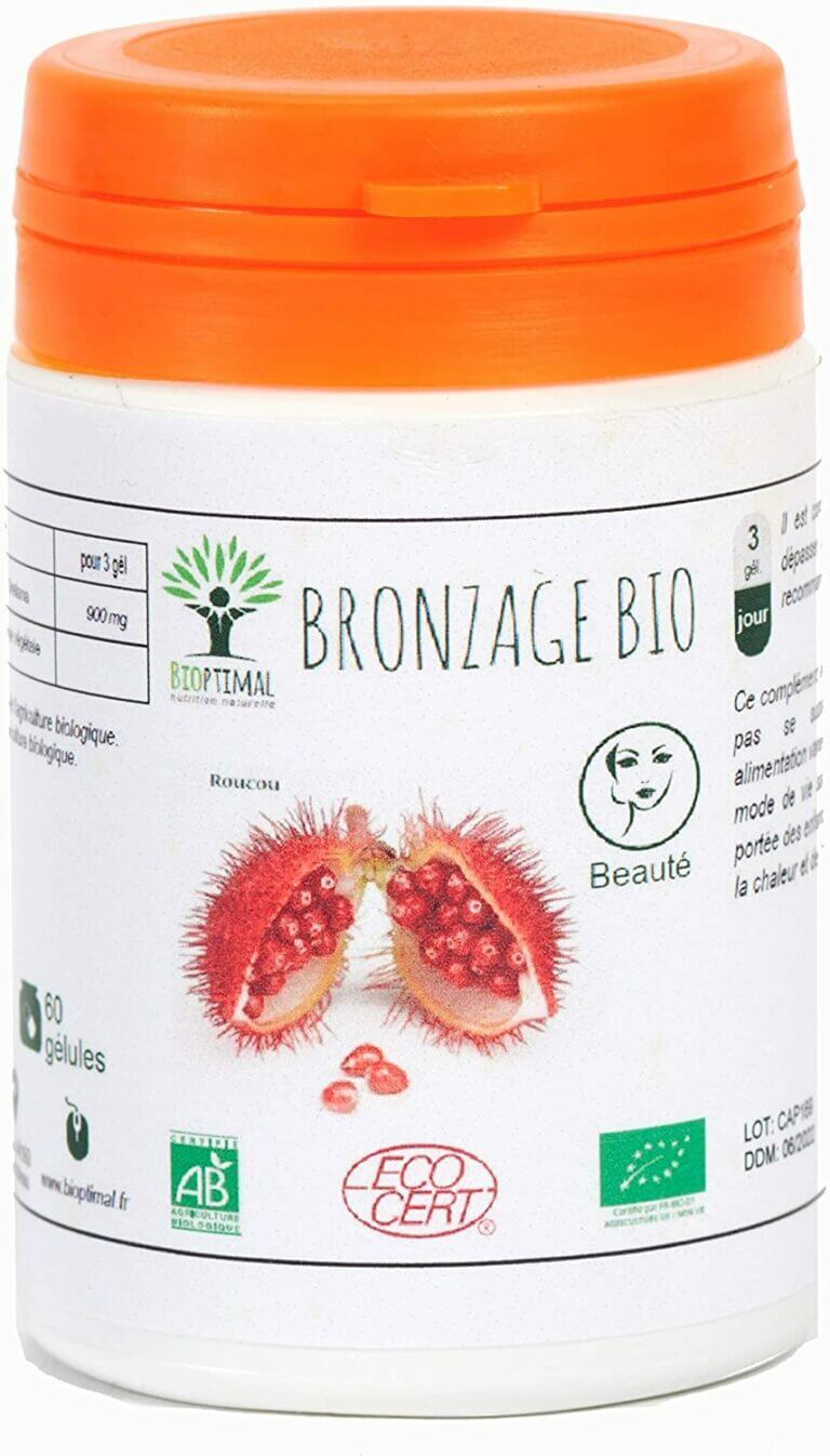 Bronzage Bio - Complément Alimentaire 60 Gélules - Fabriqué En France - À Base De Bêta-carotène Et D'Urucum - Pour Une Peau Halée