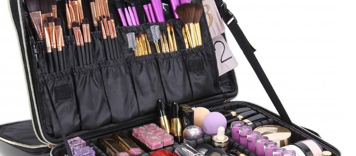Baggily - Grande Trousse De Maquillage Professionnelle Avec 3 Sacs Transparents - 38.3x25.4x17.8 Cm, Imperméable